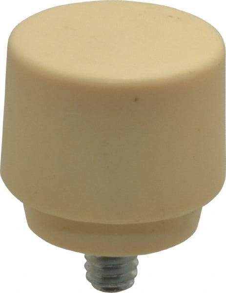 NUPLA - 1" Face Diam, Grade Medium Hard, Cream Hammer Tip/Face - Plastic - Apex Tool & Supply