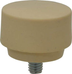 NUPLA - 1-1/2" Face Diam, Grade Medium Hard, Cream Hammer Tip/Face - Plastic - Apex Tool & Supply