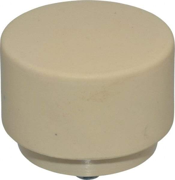 NUPLA - 2" Face Diam, Grade Medium Hard, Cream Hammer Tip/Face - Plastic - Apex Tool & Supply