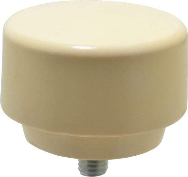 NUPLA - 3" Face Diam, Grade Medium Hard, Cream Hammer Tip/Face - Plastic - Apex Tool & Supply