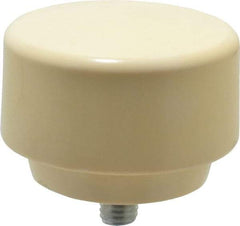 NUPLA - 3" Face Diam, Grade Medium Hard, Cream Hammer Tip/Face - Plastic - Apex Tool & Supply