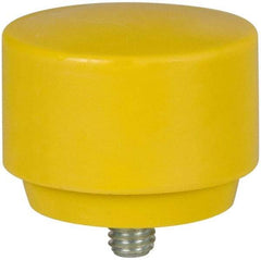 NUPLA - 2" Face Diam, Grade Extra Hard, Yellow Hammer Tip/Face - Plastic - Apex Tool & Supply