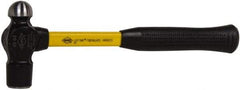NUPLA - 1-1/4 Lb Head High Carbon Steel Ball Pein Hammer - 13" Fiberglass Handle, 1-1/4" Face Diam, 13" OAL, Fiberglass with Cushion Grip - Apex Tool & Supply