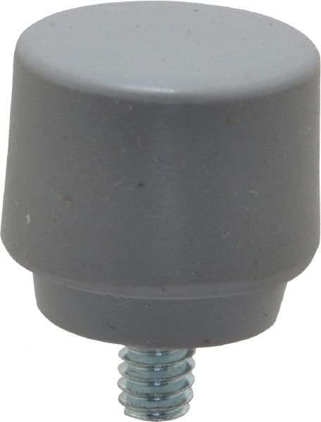 NUPLA - 1" Face Diam, Grade Extra Soft, Gray Soft Face Hammer Tip - Plastic - Apex Tool & Supply