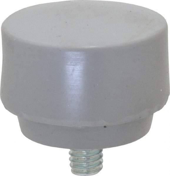 NUPLA - 1-1/2" Face Diam, Grade Extra Soft, Gray Soft Face Hammer Tip - Plastic - Apex Tool & Supply