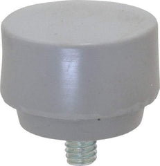 NUPLA - 1-1/2" Face Diam, Grade Extra Soft, Gray Soft Face Hammer Tip - Plastic - Apex Tool & Supply