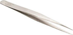 Aven - 4-1/4" OAL 3C-SA Precision Tweezers - Straight, Subminiature Assembly - Apex Tool & Supply