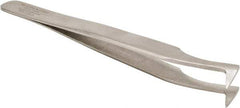 Aven - 4-1/2" OAL 6-SA Precision Tweezers - Angled, Miniature Components - Apex Tool & Supply