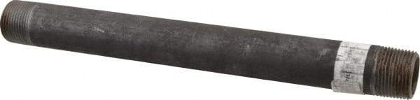 Made in USA - Schedule 80, 1" Diam x 12" Long Black Pipe Nipple - Threaded - Apex Tool & Supply