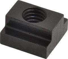 Gibraltar - 7/16-14 Tapped Through T Slot Nut - 1/2" Slot Width, 7/8 x 9/32" Base Width x Height, 7/8 x 1/2" OAL x Height - Apex Tool & Supply