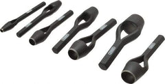 General - 7 Piece, 1/4 to 1", Arch Punch Set - Comes in Vinyl Roll - Apex Tool & Supply