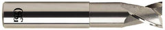 OSG - 1", 2 Flute, Single End, Solid Carbide, 0.09" Corner Radius End Mill - 5" OAL, 30° Helix, Right Hand Flute, 1" LOC, Right Hand Cut, 2-5/8" Extended Reach - Apex Tool & Supply