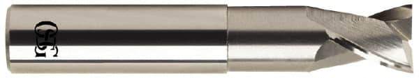 OSG - 1", 2 Flute, Single End, Solid Carbide, 0.12" Corner Radius End Mill - 5" OAL, 30° Helix, Right Hand Flute, 1" LOC, Right Hand Cut, 2-5/8" Extended Reach - Apex Tool & Supply