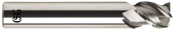 OSG - 1", 3 Flute, Single End, Solid Carbide, 0.09" Corner Radius End Mill - 4" OAL, 45° Helix, Right Hand Flute, 1-1/4" LOC, Right Hand Cut - Apex Tool & Supply