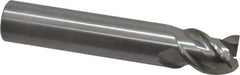 OSG - 5/8", 3/4" LOC, 5/8" Shank Diam, 3-1/2" OAL, 3 Flute, Solid Carbide Square End Mill - Single End, Uncoated, Spiral Flute, 45° Helix, Centercutting, Right Hand Cut, Right Hand Flute, Series 2041 - Apex Tool & Supply