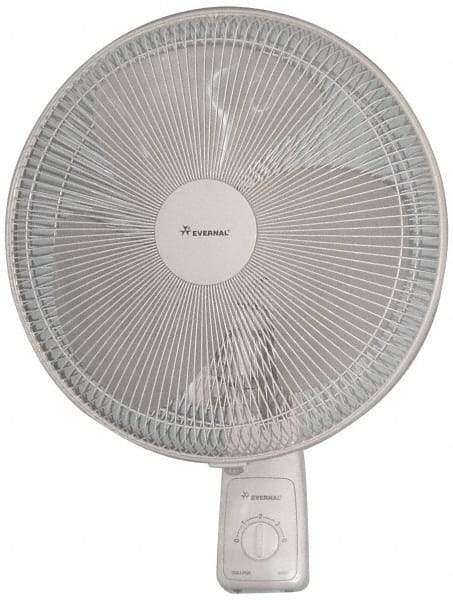 Comfort Zone - 16" Blade, 1/20 hp, 2,300 Max CFM, Single Phase Oscillating Wall Mounting Fan - 0.47 Amps, 120 Volts, 3 Speed - Apex Tool & Supply