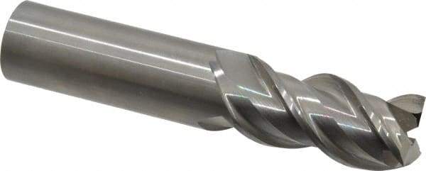 OSG - 1", 2" LOC, 1" Shank Diam, 5" OAL, 3 Flute, Solid Carbide Square End Mill - Single End, Uncoated, Spiral Flute, 45° Helix, Centercutting, Right Hand Cut, Right Hand Flute, Series 2042 - Apex Tool & Supply