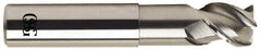 OSG - 1", 1" LOC, 1" Shank Diam, 5" OAL, 3 Flute, Solid Carbide Square End Mill - Single End, Uncoated, Spiral Flute, 45° Helix, Right Hand Cut, Right Hand Flute, Series 2043 - Apex Tool & Supply