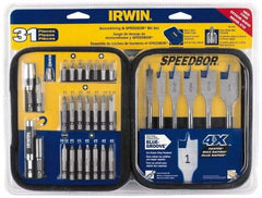 Irwin - 31 Piece, Bit Set - Phillips, Slotted, Square Point - Apex Tool & Supply