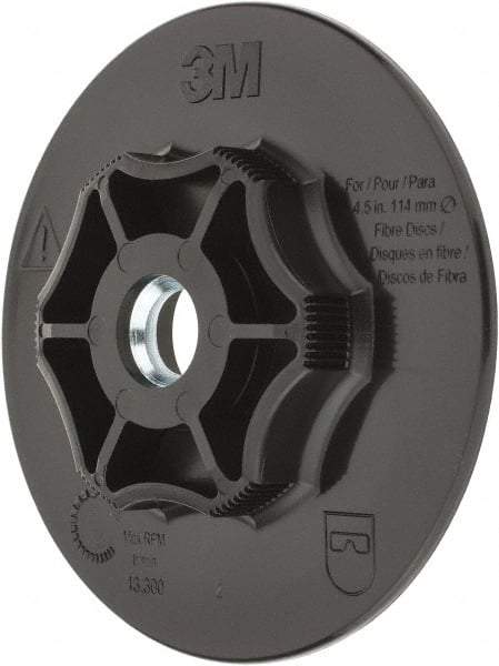 3M - 4-1/2" Diam Quick-Change Disc Backing Pad - Hard Density, 13,300 RPM, TN Compatible - Apex Tool & Supply