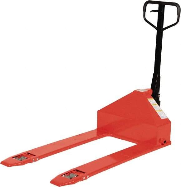 Vestil - 2,200 Lb Capacity, 3.38" Lift Industrial Pallet Truck - 1-1/2" Min Lift Height, 44" Fork Length x 6-1/2" Fork Width, 27" Overall Width - Apex Tool & Supply