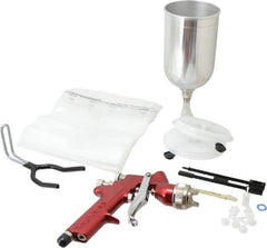 DeVilbiss - Gravity Feed High Volume/Low Pressure Paint Spray Gun - 1L Capacity, 30 Max psi, 16 Max CFM, For Adhesives, Enamels, Epoxies, Lacquers, Latex, Polyurethanes, Primers, Sealers, Stains, Varnishes - Apex Tool & Supply