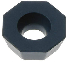 Kennametal - ODMW060512 Grade SC3025 Carbide Milling Insert - TiN/TiCN/Al2O3 Finish, 0.219" Thick, 0.63" Inscribed Circle, 3/64" Corner Radius - Apex Tool & Supply