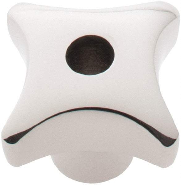 KIPP - 1-1/4" Head Diam, 4 Point Lobed Knob - 1/4" Hole, Stainless Steel - Apex Tool & Supply