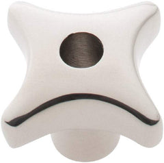 KIPP - 1.57" Head Diam, 4 Point Lobed Knob - 5/16" Hole, Stainless Steel - Apex Tool & Supply