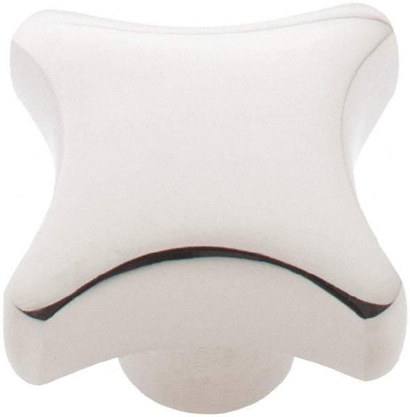 KIPP - 1-1/4" Head Diam, 4 Point Lobed Knob - 1/4" Hole, Stainless Steel - Apex Tool & Supply