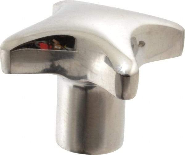 KIPP - 1.96" Head Diam, 4 Point Lobed Knob - 3/8" Hole, Stainless Steel - Apex Tool & Supply