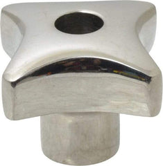 KIPP - 1-1/4" Head Diam, 4 Point Lobed Knob - 1/4-20 Hole, Stainless Steel - Apex Tool & Supply