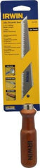 Irwin - 6-1/2" High Carbon Steel Blade Drywall Saw - Hardwood Handle, Round, 12-13/16" OAL - Apex Tool & Supply
