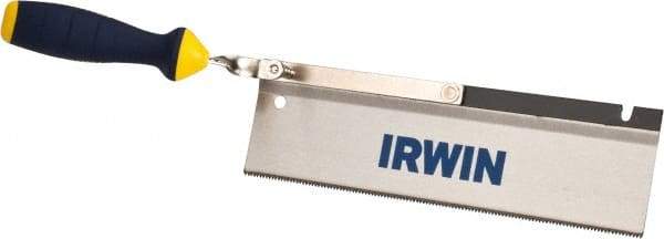 Irwin - 10" High Carbon Steel Blade Dovetail Saw - Plastic Handle, Ergonomic, 17-1/4" OAL - Apex Tool & Supply