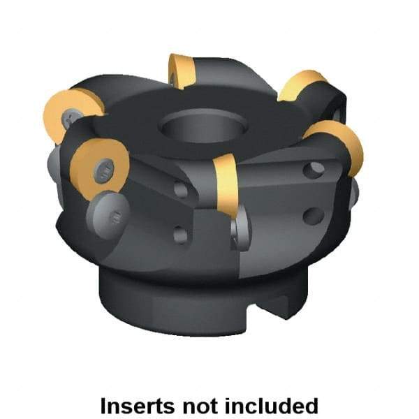 Kennametal - 50mm Cut Diam, 8mm Max Depth, 22mm Arbor Hole, 4 Inserts, RD.X 1604... Insert Style, Indexable Copy Face Mill - 50mm High, Through Coolant, Series KDM - Apex Tool & Supply