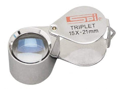 SPI - 15x Magnification, 53/64 Inch Lens Diameter, Triplet Lens Loupe - 1 Lens - Apex Tool & Supply