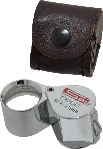 SPI - 10x Magnification, 53/64 Inch Lens Diameter, Triplet Lens Loupe - 1 Lens - Apex Tool & Supply