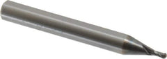 OSG - 2mm Diam, 3mm LOC, 2 Flute Solid Carbide Ball End Mill - TiAlN Finish, Single End, 50mm OAL, 6mm Shank Diam, Spiral Flute - Apex Tool & Supply