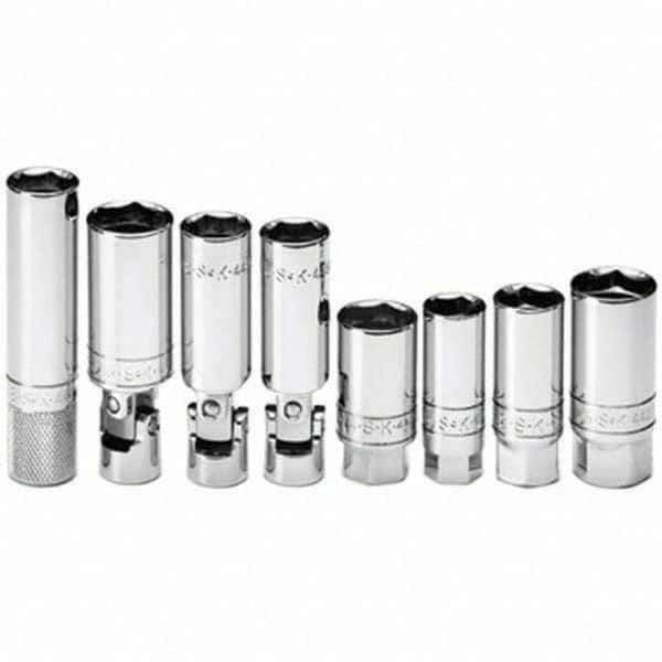 SK - 3/8" Drive Standard Socket Set - 9/16 to 13/16", Inch Measurement Standard - Apex Tool & Supply