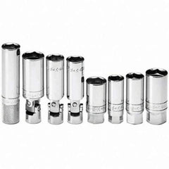 SK - 3/8" Drive Standard Socket Set - 9/16 to 13/16", Inch Measurement Standard - Apex Tool & Supply