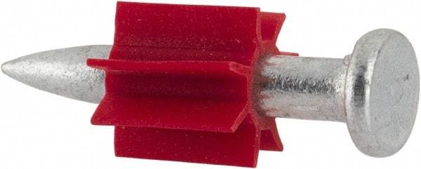 Powers Fasteners - 0.145" Shank Diam, Grade 1062 Steel Powder Actuated Drive Pin - 0.3" Head Diam, 1" Shank Length - Apex Tool & Supply