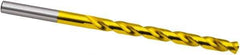 Guhring - 3.7mm, 130° Point, Spiral Flute, Cobalt Taper Length Drill Bit - TiN Finish, 73mm Flute Length, 112mm OAL, Series 669 - Apex Tool & Supply