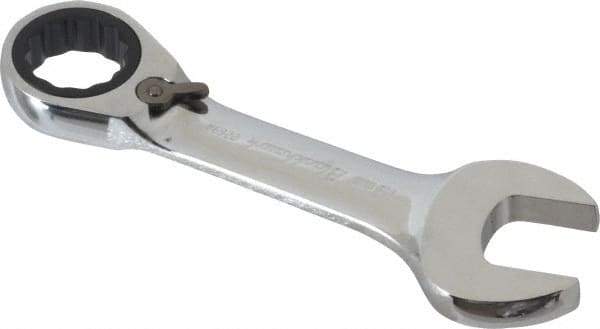Blackhawk by Proto - 19mm 12 Point Combination Wrench - 15° Head Angle, 5-1/2" OAL, Steel, Chrome Finish - Apex Tool & Supply