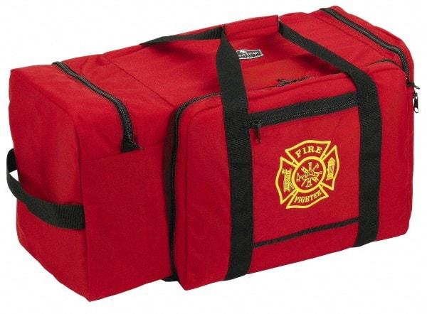 Ergodyne - 3 Pocket, 7,280 Cubic Inch, 1000D Nylon Empty Gear Bag - 21 Inch Wide x 15 Inch Deep x 16 Inch High, Red, Fire and Rescue Logo, Model No. 5005 - Apex Tool & Supply