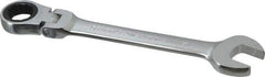 Blackhawk by Proto - 19mm 12 Point Flexhead Combination Wrench - 15° Head Angle, 8-1/2" OAL, Steel, Chrome Finish - Apex Tool & Supply