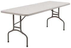 NPS - 96" Long x 30" Wide x 29-1/2" High, Lightweight Folding Table - Light Gray - Apex Tool & Supply