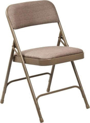 NPS - 15-3/4" Wide x 16" Deep x 29-1/2" High, Steel Folding Chair with Fabric Padded Seat - Beige - Apex Tool & Supply