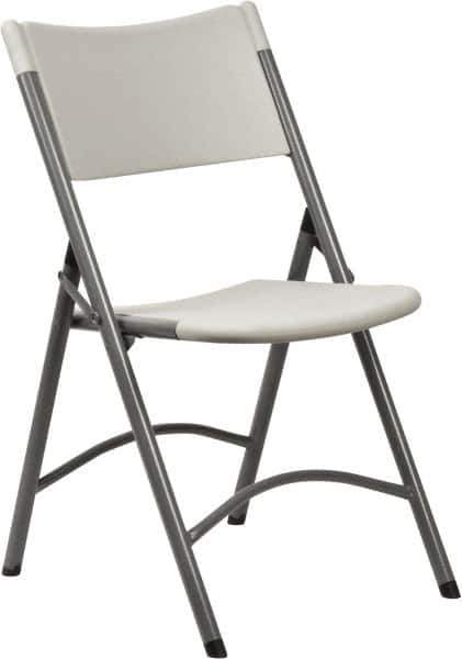 NPS - 18" Wide x 16-5/8" Deep x 32" High, Molded Resin Folding Chair - Gray - Apex Tool & Supply