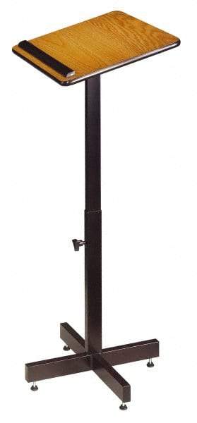 Oklahoma Sound - Medium Oak Portable Lectern - 16" Deep x 20" Wide x 30-44" High - Apex Tool & Supply