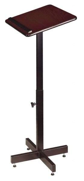 Oklahoma Sound - Mahogany Portable Lectern - 16" Deep x 20" Wide x 30-44" High - Apex Tool & Supply
